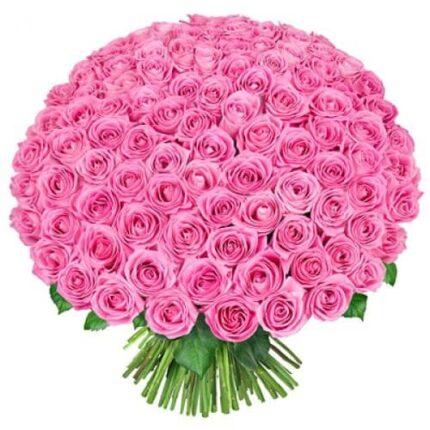 250 Pink roses bouquet