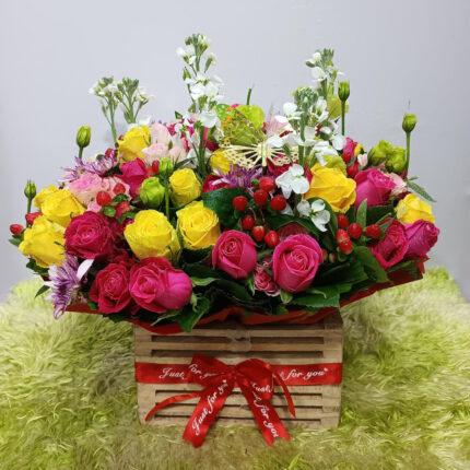 Vibrant Garden Blossom Crate