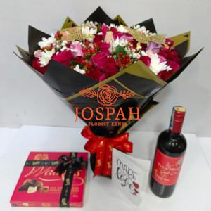 Valentines Day Flowers and Chocolate Gift