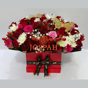 Burning Love Hat Box Bouquet