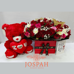 Romantic Hat Box Bouquet and Gifts